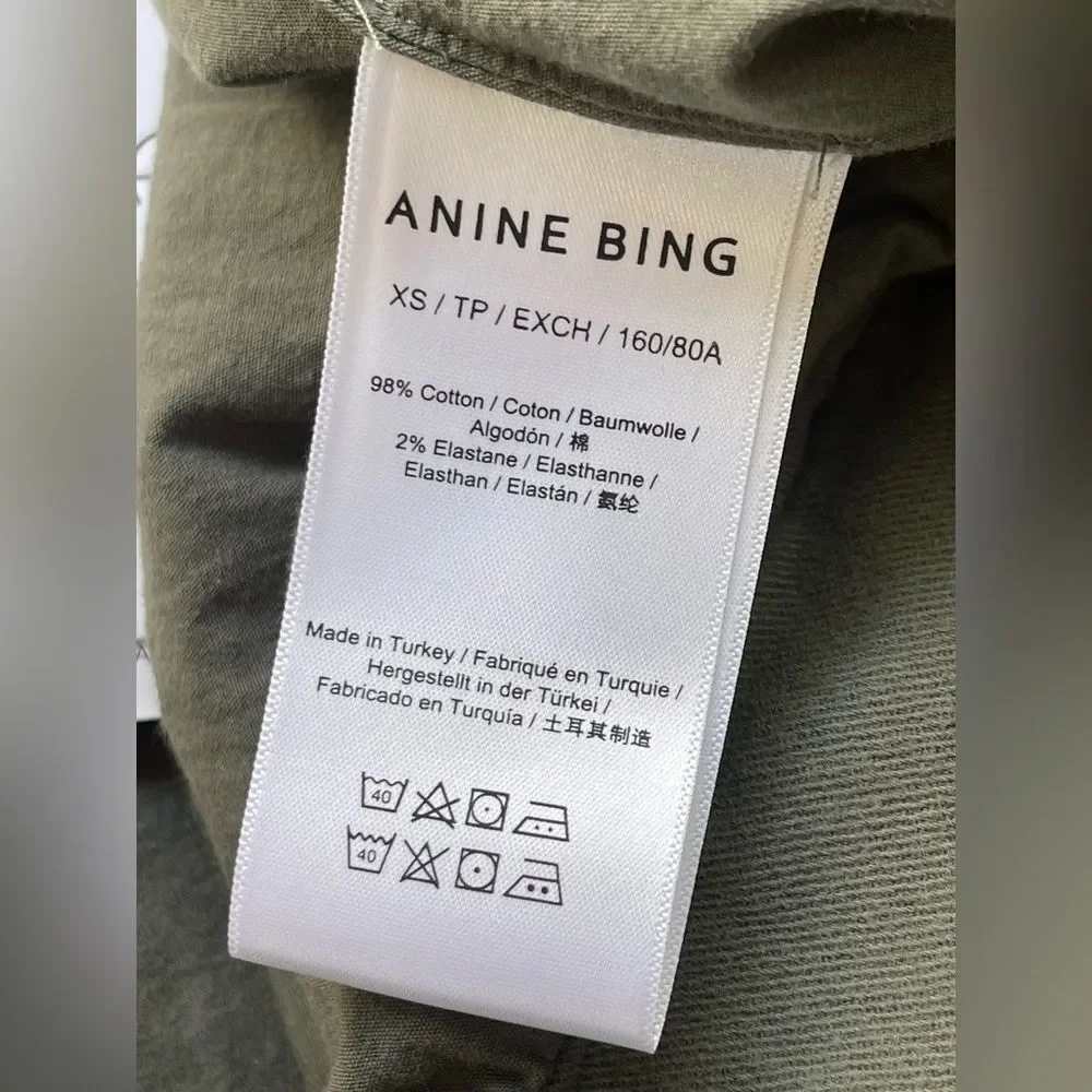 Anine Bing Henry utility field army jacket in green NWT